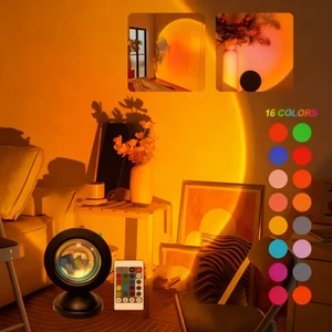 Đèn hoàng hôn 16 màu Có điều khiển chuyển đổi 16 màu khác nhau sunset red rainbow trang trí live