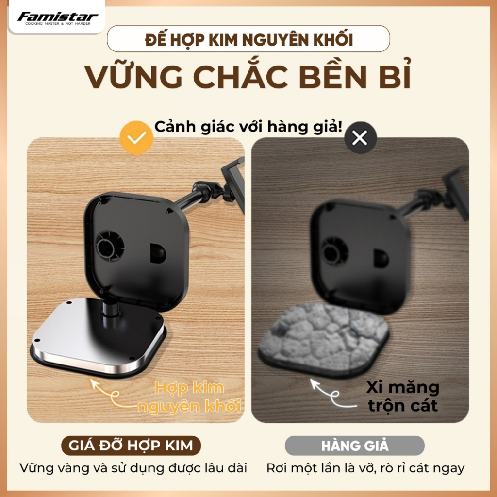 Giá Đỡ Điện Thoại Livestream GD04 – Kẹp Điện Thoại Quay Video, Góc Xoay 360°, Điều Chỉnh Chiều Cao Famistar