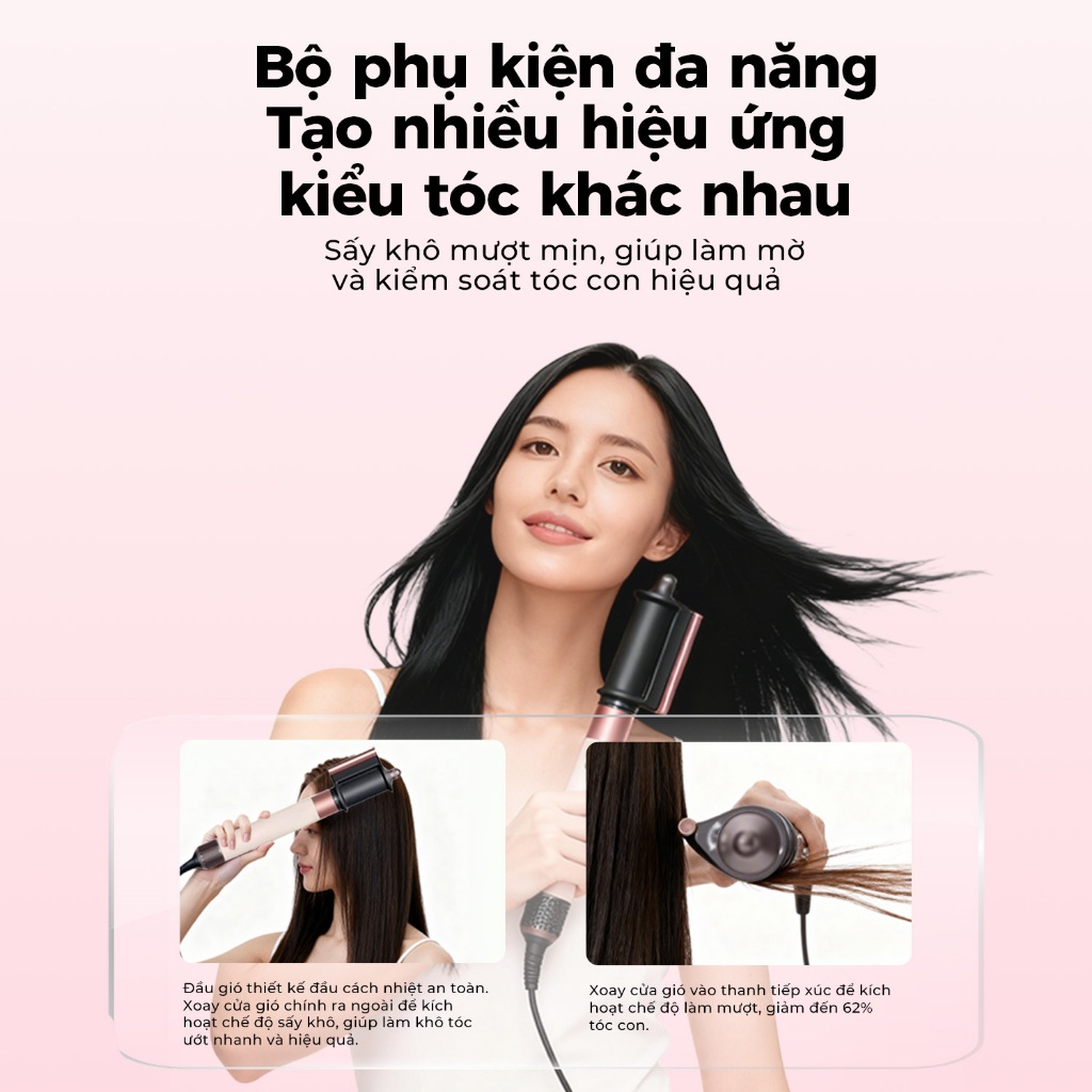 Máy tạo kiểu tóc đa năng DREYON Airwrap - Tạo kiểu tóc bằng công nghệ luồng khí, tạo sóng – duỗi mượt