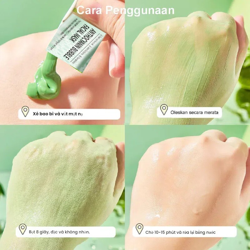 Vita mặt nạ bọt anthocyanin Gel Tẩy Tế Bào Chết Bộ Mặt Nạ làm sạch sâu thu nhỏ lỗ châ