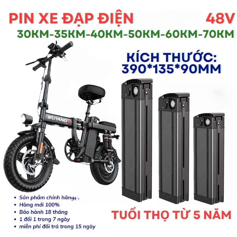 48V] Pin Khỏe, Đi Xa Báo Hành 20 Thángl6-80km pinXe Dap Điện Gấp Gon ...