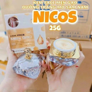 [Mẫu Mới] Kem Face Men Gạo Đông Trùng Thanh Nhi Nicos Beauty - Kem Dưỡng Trắng Da Mờ Thâm Mụn Nicos