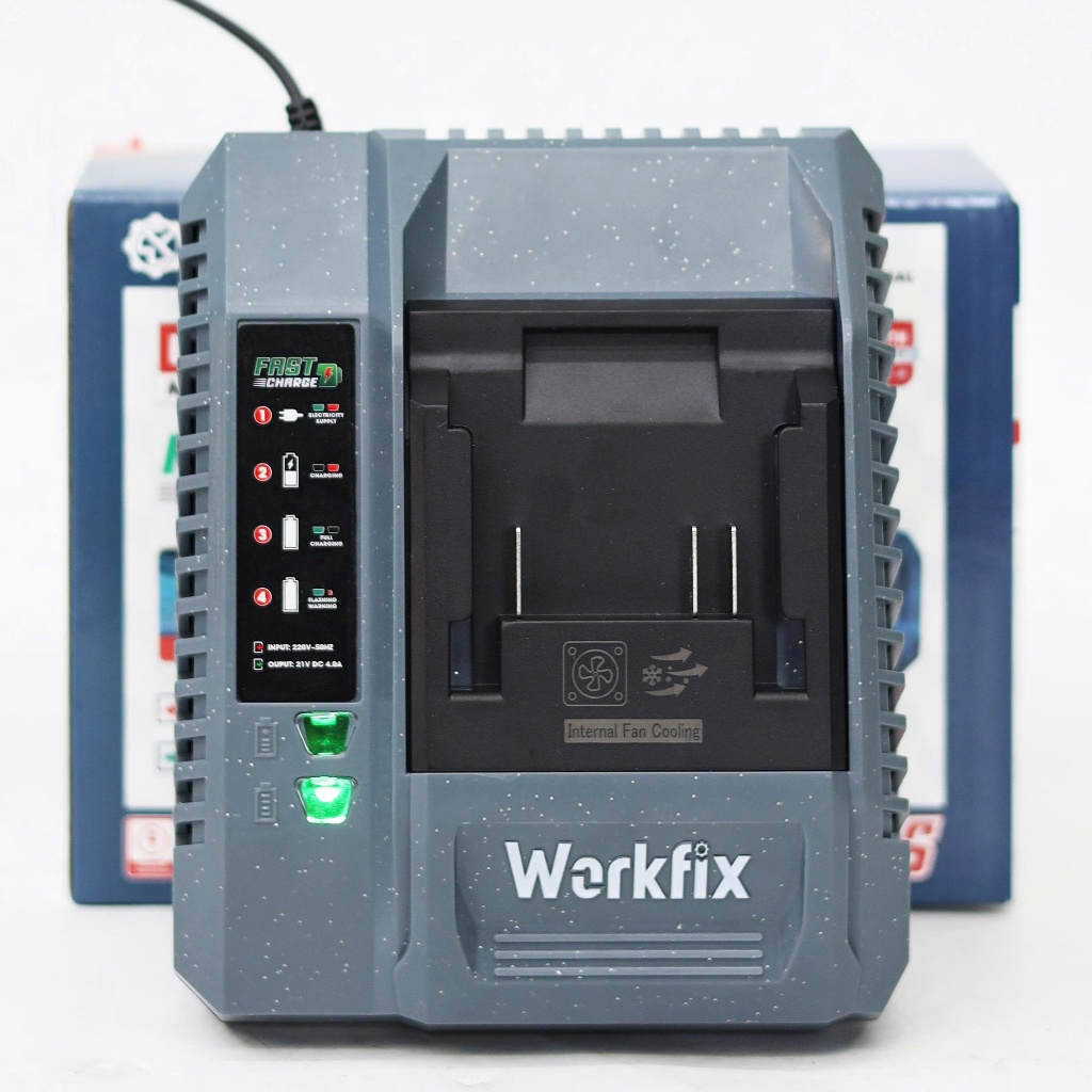 Sạc Nhanh 4.0A Workfix WF-FC2140F/FC30A/FC20A/S25X2 Sạc Pin Đồ Cơ Khí Không Chổi Than, Pin Phổ Thông