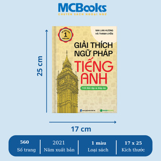 Sách Giải Thích Ngữ Pháp Tiếng Anh (Tái Bản 2024) - MCBooks Chính Hãng
