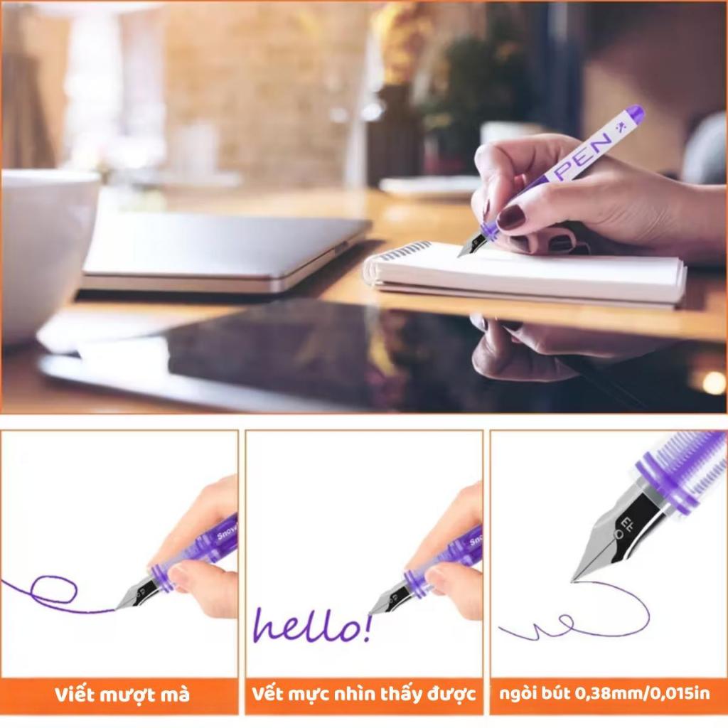 5 Bút Máy Gel FP34 - Dùng Cho Học Sinh Tiểu Học, Mực Ra Đều, Viết Trơn Tru, Không Tắc Không Lem - Văn Phòng