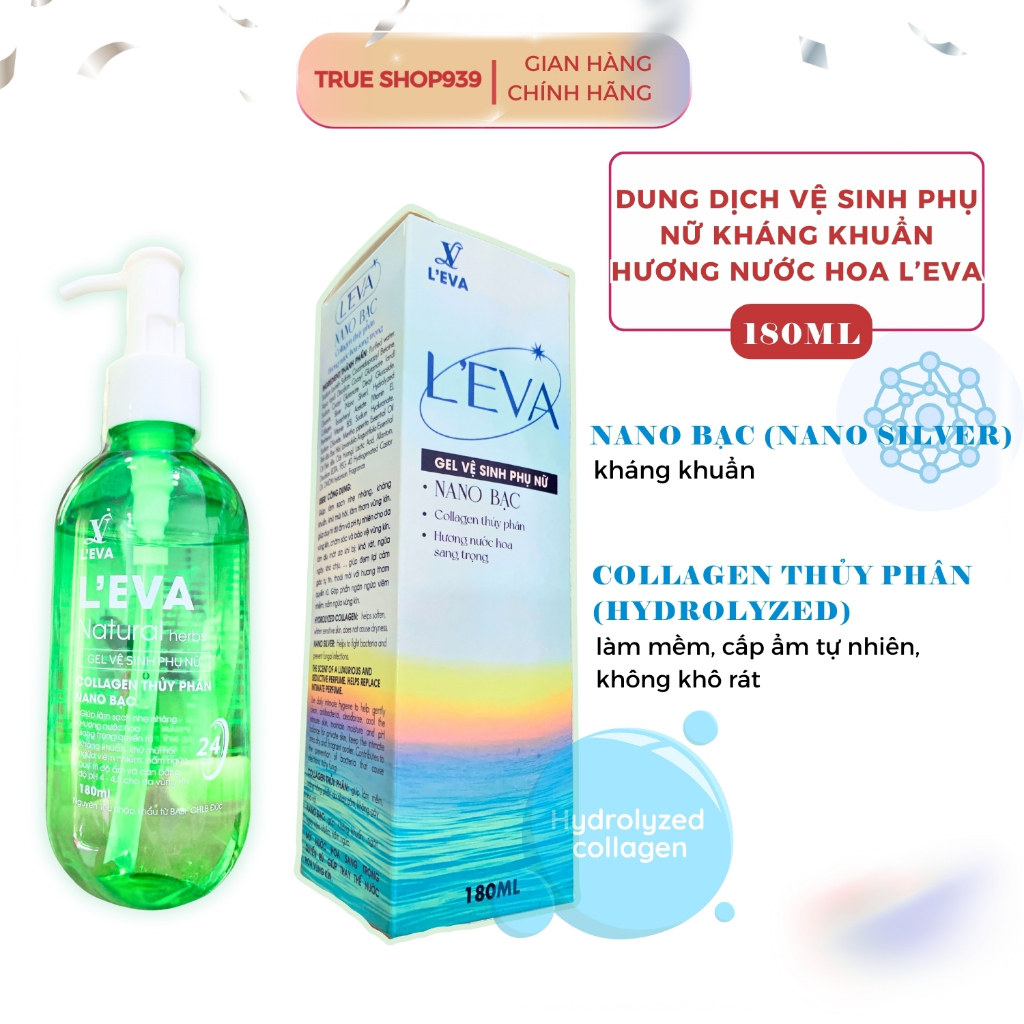 Dung dịch vệ sinh phụ nữ kháng khuẩn hương nước hoa L'EVA 180ml