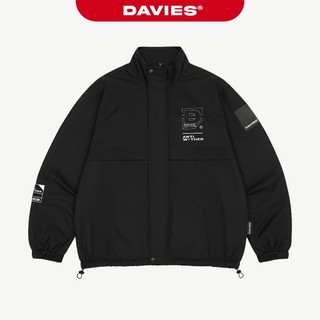Áo khoác dù 2 lớp DAVIES nam nữ, màu đen kháng nước Forest Jacket| D30-AK7