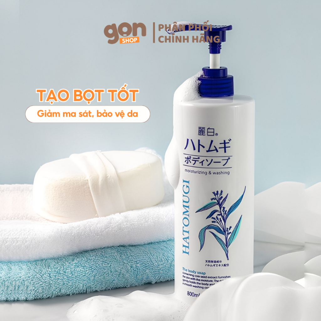 Sử Dụng Sữa Tắm Hatomugi Hỗ Trợ Dưỡng Ẩm 800Ml Trong Đời Sống