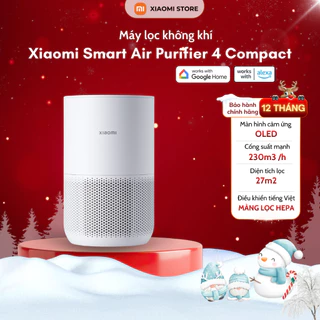 Máy Lọc Không Khí Xiaomi Mi Air Purifier 4 Compact Lọc Sạch Bụi Bẩn - Hàng Chính Hãng Bảo Hành 12