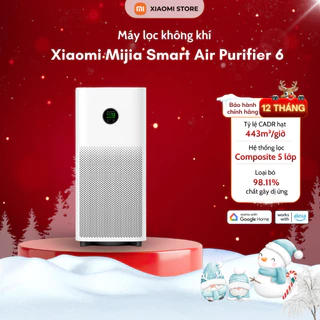 Máy Lọc Không Khí Xiaomi Mijia Smart Air Purifier 6, Khử Mùi & Lọc Sạch Bụi Mịn - Bảo Hành 12 Tháng