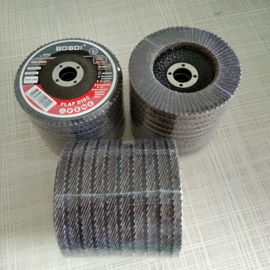 Ráp xếp/ nhám xếp BOSDI quy cách 100x16mm (4 inch), độ hạt A100, A120, A240 - 1 lốc 10 cái - Đạt tiêu chuẩn ISO9001