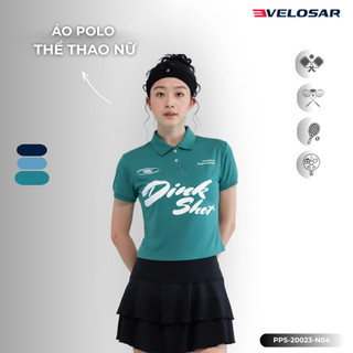 Áo Polo Thể Thao Nữ VELOSAR Thoáng Mát, Co Dãn Phù Hợp Pickleball, Golf, Tennis, LifeStyle PPS-20023