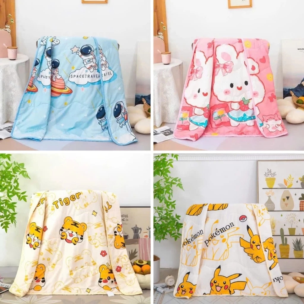 [Top Value]Chăn Cotton Đũi Giá Rẻ Mềm Mịn Cho Bé Đi Học Kích Thước 1m1x1m45