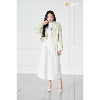 Chân Váy 𝐂𝐂𝐇𝐀𝐓 Dáng A Basic Kiểu A-line Chất Liệu Cao Cấp 25CDS2006ST