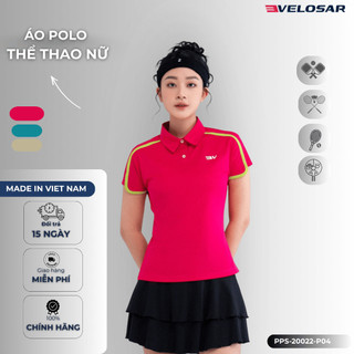 Áo Polo Thể Thao Nữ VELOSAR Thoáng Mát, Co Dãn Phù Hợp Pickleball, Golf, Tennis, LifeStyle PPS-20022