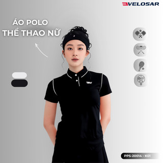 Áo Polo Thể Thao Nữ VELOSAR Thoáng Mát, Co Dãn Phù Hợp Pickleball, Golf, Tennis, LifeStyle PPS-20014