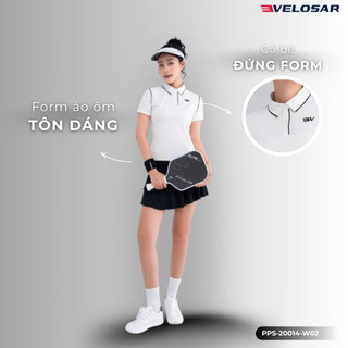 Áo Polo Thể Thao Nữ VELOSAR Thoáng Mát, Co Dãn Phù Hợp Pickleball, Golf, Tennis, LifeStyle PPS-20014