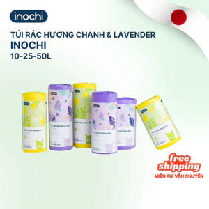 Túi rác tự hủy Inochi có quai hương chanh và hương lavender, cho gia đình, văn phòng, khử mùi