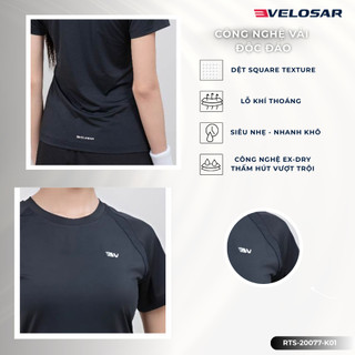 Áo thể thao Nữ đa năng VELOSAR mỏng nhẹ, thoáng khí nhanh khô, thoải mái RTS-20077