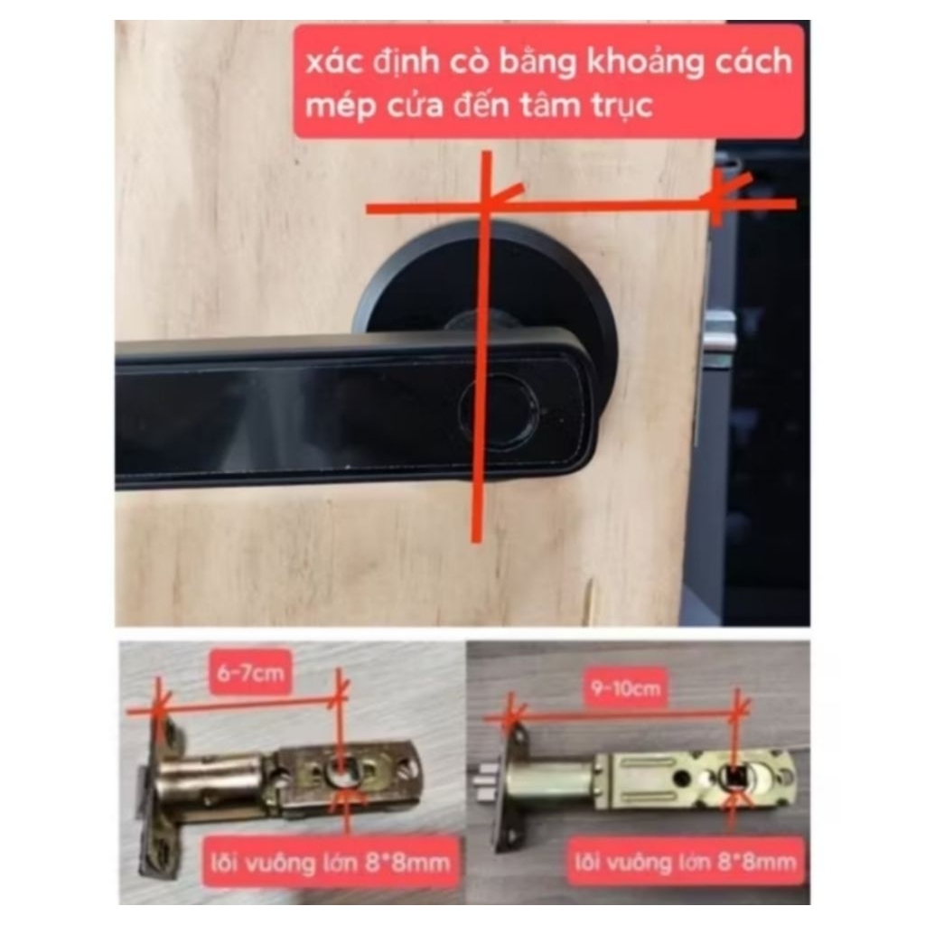 Lõi cò khoá 6-7cm/lõi cò dài 9cm-10cm/lõi vuông lớn 8*8mm cho khóa thông minh