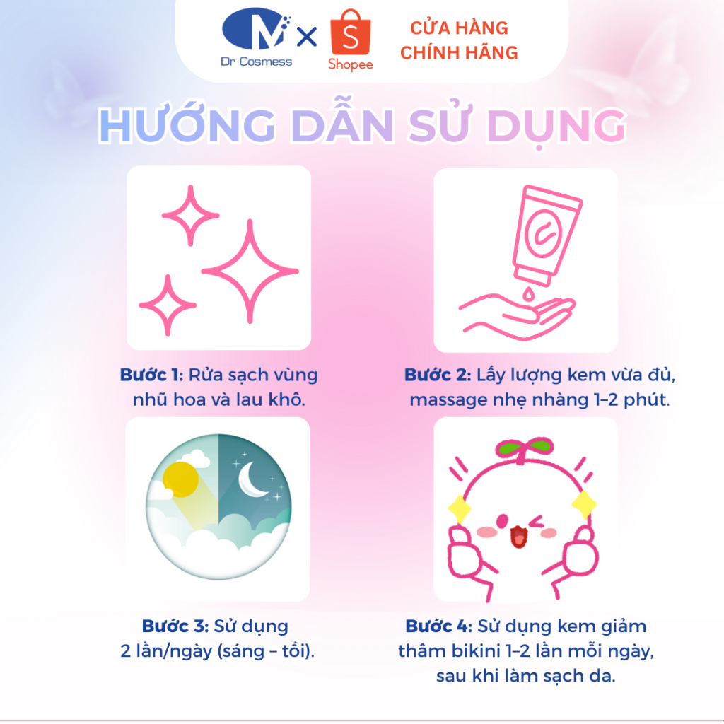Kem Dưỡng Hồng Vùng Kín, Giảm Thâm, Làm Hồng Tự Nhiên Hiệu Quả 30g Dr Cosmess