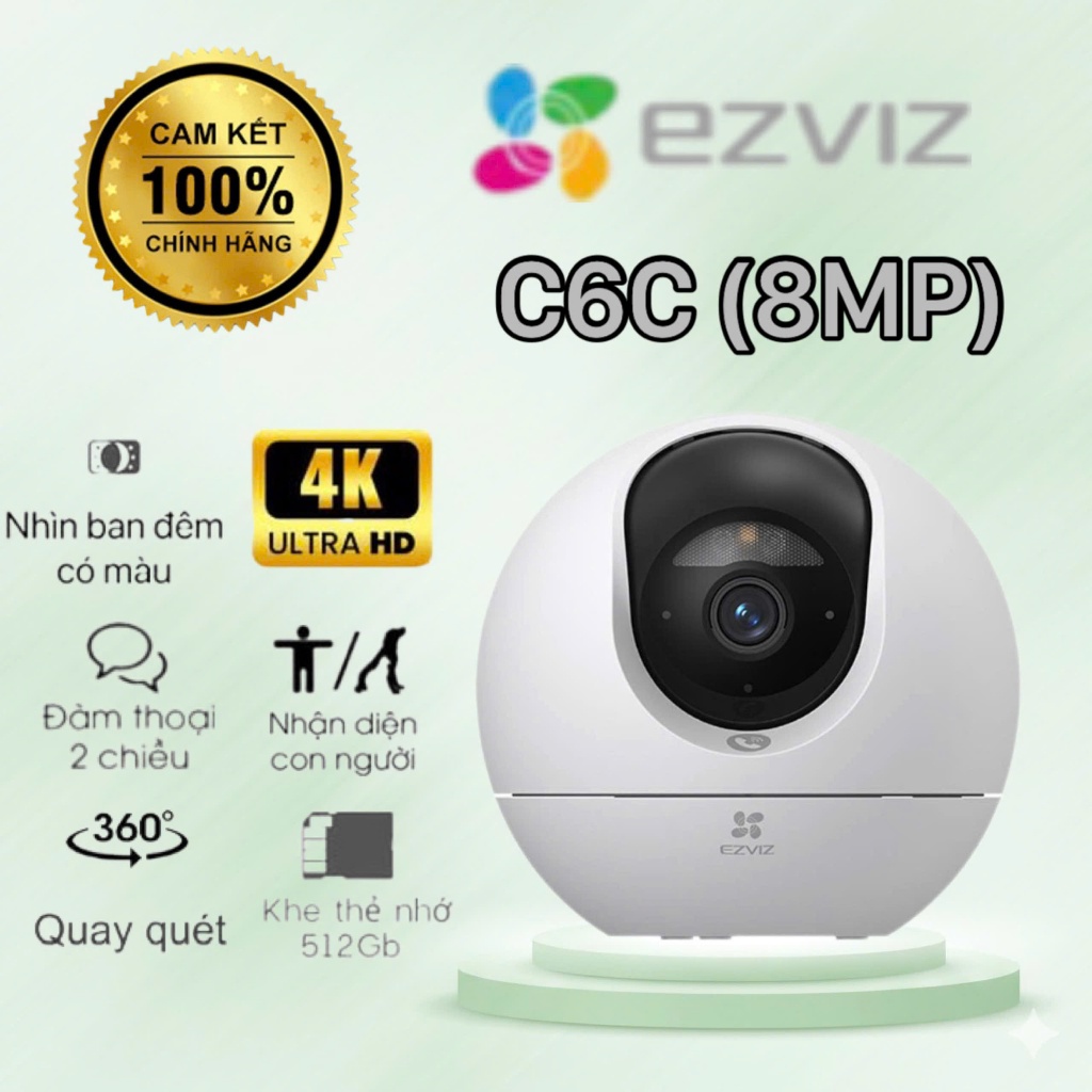 Camera Wifi thông minh EZVIZ C6C 4K(8MP) | Shopee Việt Nam