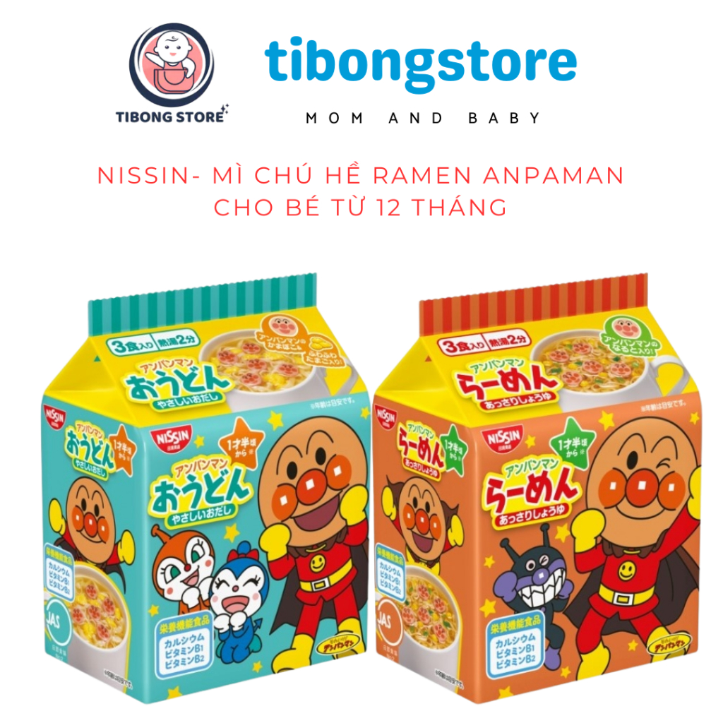 Mì Chú Hề Apaman - Mì Ăn Dặm Cho Bé TiBong Store Độ Tuổi Từ 12 Tháng 90g Tiêu Chuẩn Nhật Bản