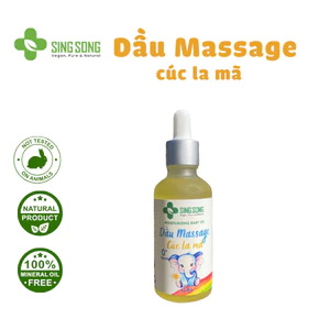 Dầu Massage Cúc La Mã & Quất ISingsongI– hỗ trợ giảm đầy hơi cho bé, dưỡng da, Không Corticoid -50ml