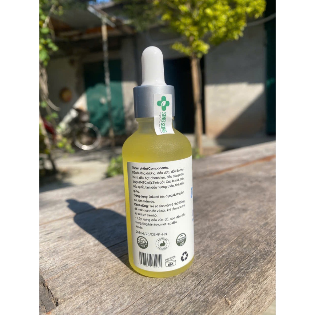 Dầu Massage Cúc La Mã & Quất ISingsongI– hỗ trợ giảm đầy hơi cho bé, dưỡng da, Không Corticoid -50ml