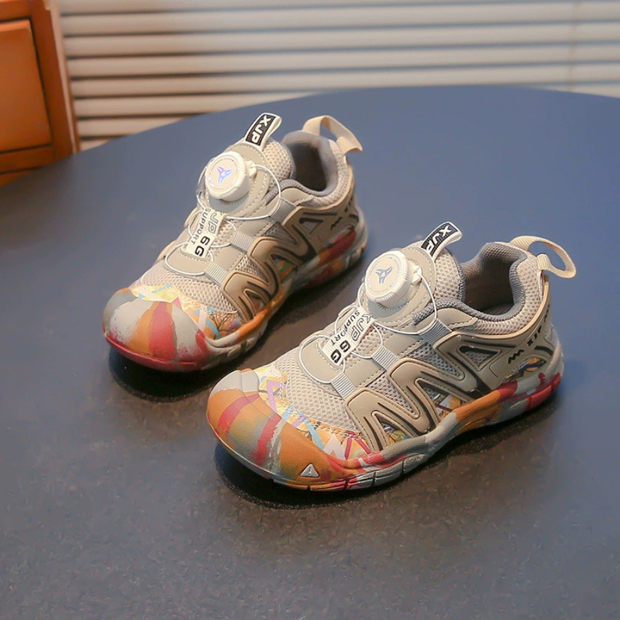 [M152] Giày Thể Thao Bé Trai Nút Vặn Thông Minh – Giày Sneaker Trẻ Em Siêu Nhẹ, Đế Chống Trơn Trượt Cao Cấp TH Kids