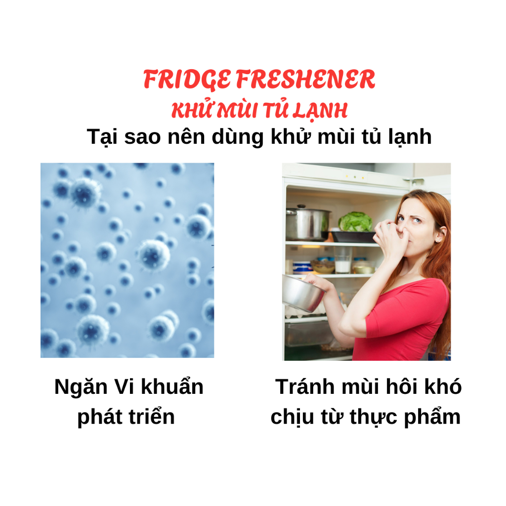[COMBO 3 HỘP] GEL KHỬ MÙI TỦ LẠNH PNAIREX 120G - KHỬ MÙI HÔI, GIỮ THỰC PHẨM TƯƠI MỚI