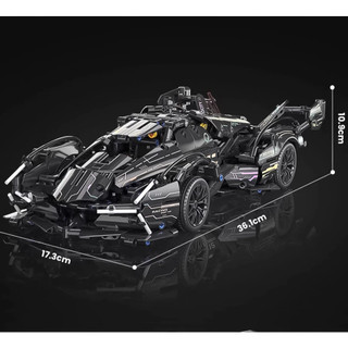 [Hàng Chuẩn] Size 36cm-1:14 Lắp ráp Mô Hình Xe đua ÔTô V12 Black Siêu Xe Xếp Hình Mô Hình Lắp Ráp, Ô Tô Lắp Ghép Technic