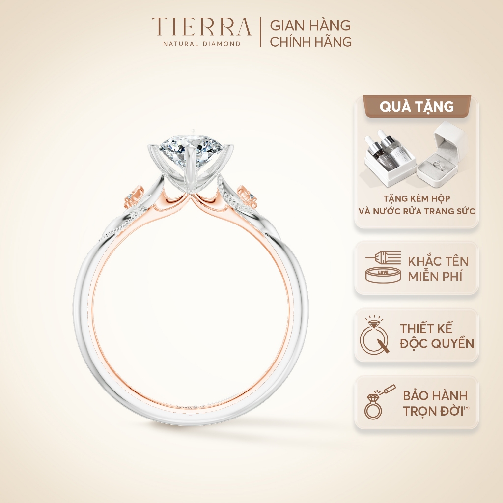 [CHAT TRƯỚC KHI ĐẶT] Nhẫn Cầu Hôn Tierra Butterfly Cathedral NCH1025 Vàng 14K/ 18K, Đính Đá CZ, Thiết Kế Lộng Lẫy