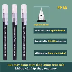 Bút Máy Gel FP33 Cho Học Sinh Cấp 1 - Mẫu Mới 2026 Viết Trơn Tiết Kiệm Chi Phí, Dung Tích Lớn Mực Nhanh Khô Không Lem