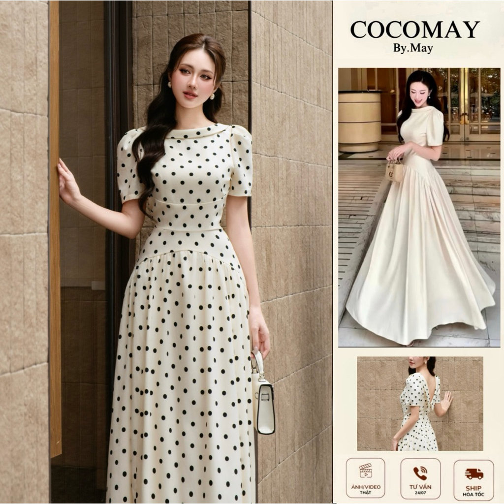 COCOMAY - Đầm có tay nàng thơ Parisian Maxi ( tặng kèm cài đá ...