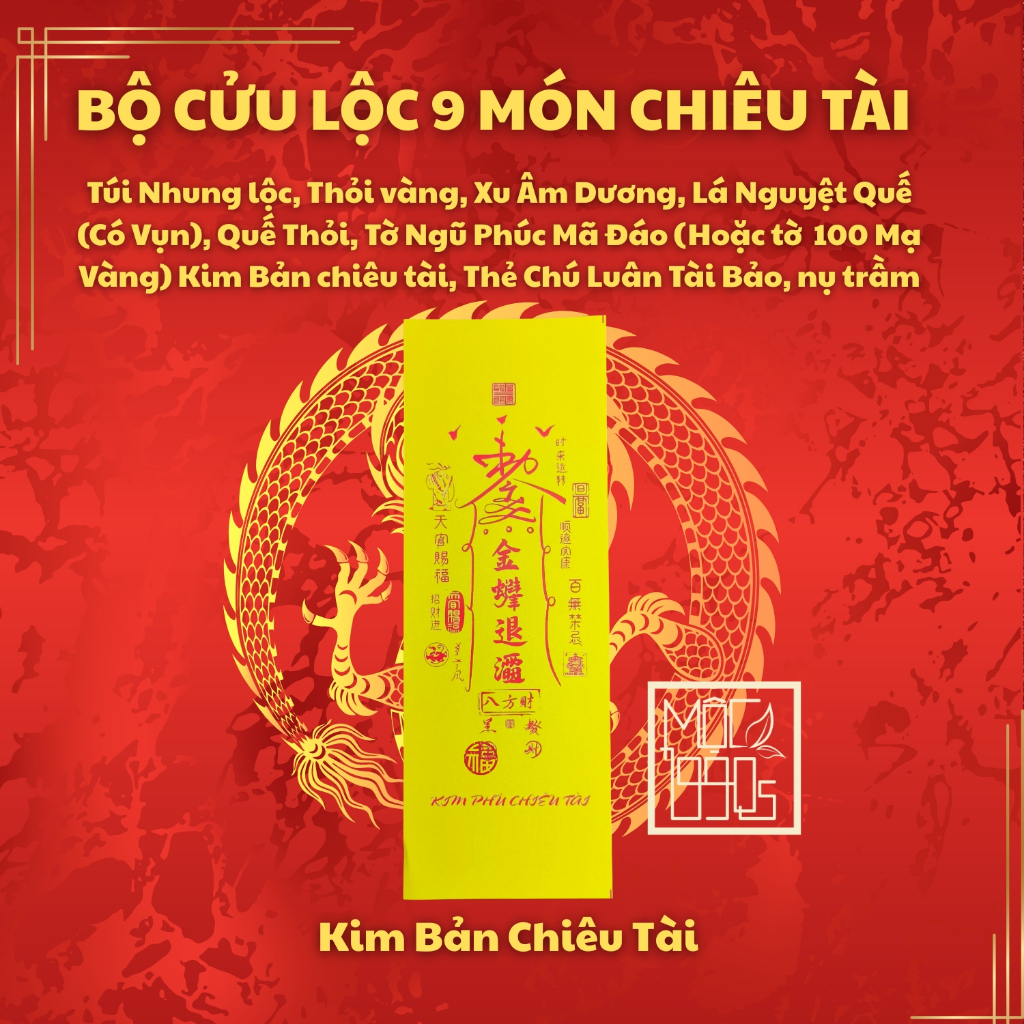 Bộ Cửu Lộc 9 Món Chiêu Tài Phong Thủy Đài Loan Đã Thỉnh.