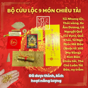 Bộ Cửu Lộc 9 Món Chiêu Tài Phong Thủy Đài Loan Đã Thỉnh.