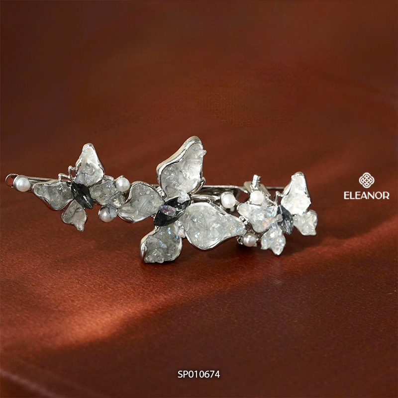 Kẹp tóc nữ Eleanor Accessories thiết kế hình hồ điệp kẹp tóc  đính đá phụ kiện tóc 10674