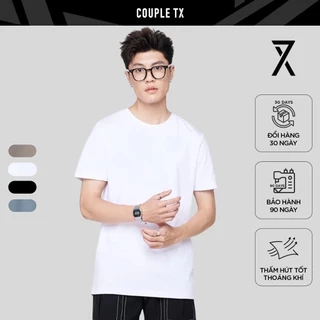 Áo Thun Nam Couple TX Basic Cổ Tròn Vải Đốm Form Slim Ôm Dáng MTS 1375