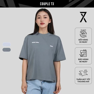Áo Thun Nữ Couple TX Typo Good Vibes Form Relax Boxy WTS 2449