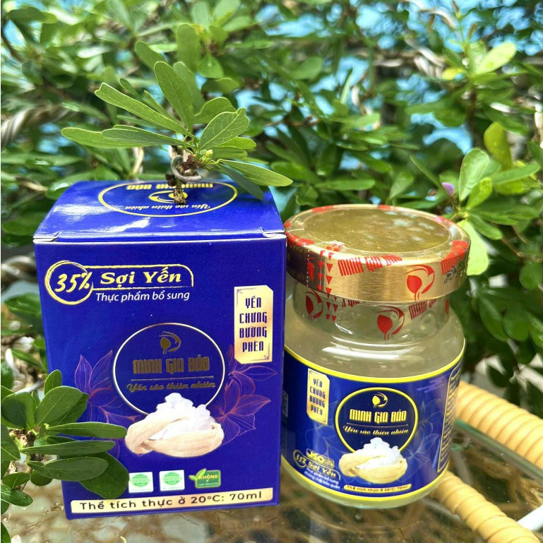 Combo 10 hũ yến chưng sẵn- Yến sào cao cấp Minh Gia Bảo - Yến sào (35%), đường phèn (10%) - 70ml