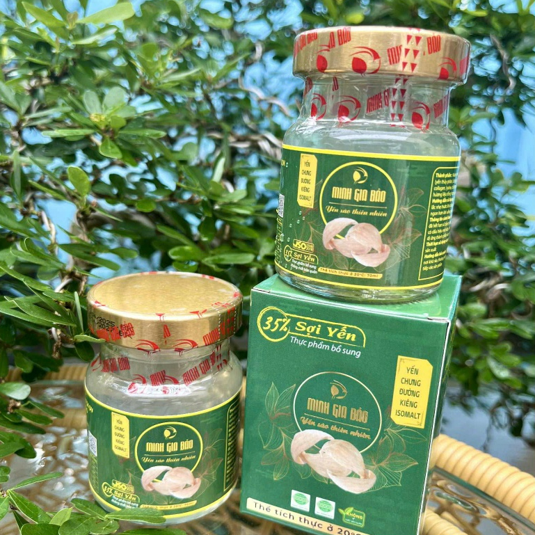 Combo 10 hũ yến chưng sẵn- Yến sào cao cấp Minh Gia Bảo - Yến sào (35%), đường phèn (10%) - 70ml