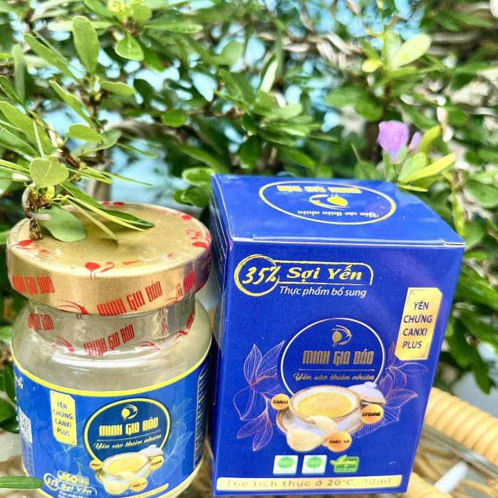 Combo 20 hũ yến chưng sẵn - Yến sào cao cấp Minh Gia Bảo - Yến sào (35%), đường phèn (10%) - 70ml
