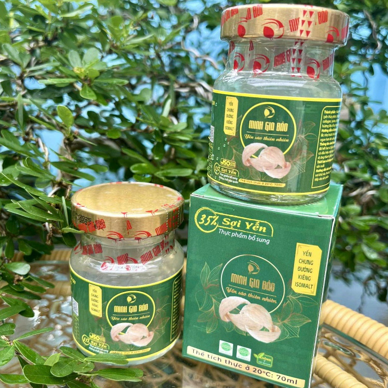 Combo 20 hũ yến chưng sẵn - Yến sào cao cấp Minh Gia Bảo - Yến sào (35%), đường phèn (10%) - 70ml