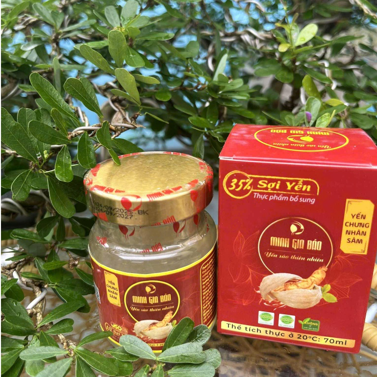 Combo 20 hũ yến chưng sẵn - Yến sào cao cấp Minh Gia Bảo - Yến sào (35%), đường phèn (10%) - 70ml