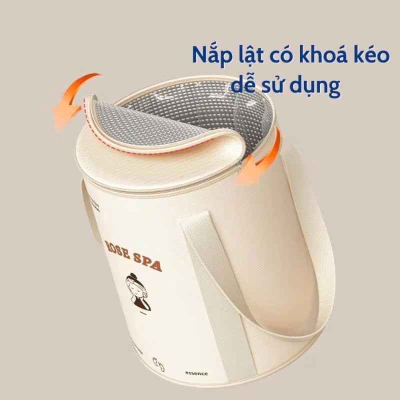 Túi ngâm chân gấp gọn đa năng , giữ nhiệt tốt, tiện lợi massage thư giãn tại nhà