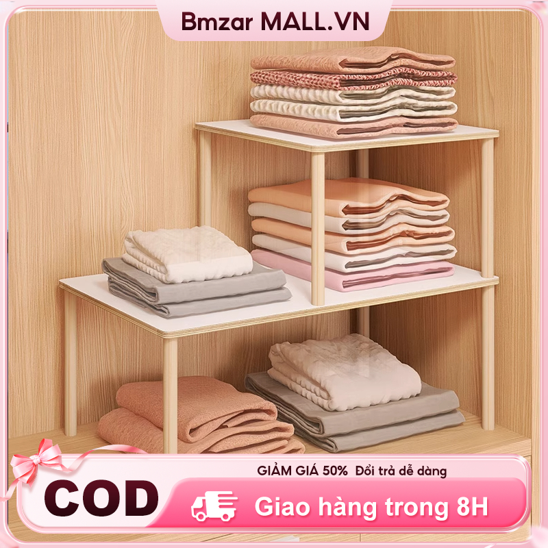 BMZAR Kệ tủ quần áo Kệ chia ngăn tủ Lắp ráp dễ dàng Xếp tầng Tiết kiệm diện tích | BigBuy360 - bigbuy360.vn