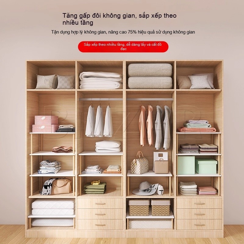 BMZAR Kệ tủ quần áo Kệ chia ngăn tủ Lắp ráp dễ dàng Xếp tầng Tiết kiệm diện tích | BigBuy360 - bigbuy360.vn