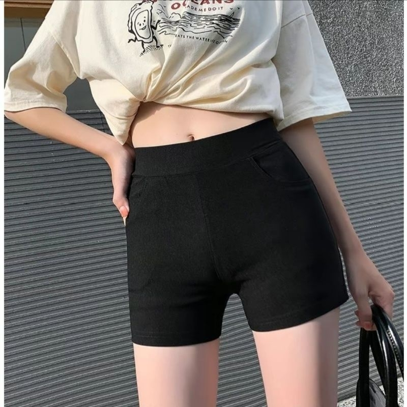 Combo 3 Quần Đùi Nữ Cap Chun Co Giãn Ôm, Lưng Cao Dáng Legging Short Dáng Ngắn Nâng V3 Năng Động