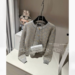 Áo Len Cardigan Dài Tay Ánh Nhũ Basic Trơn QCCC Cao Cấp